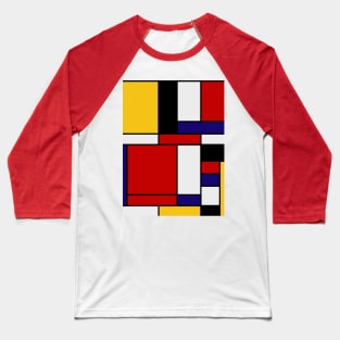 Mondrian De Stijl Baseball T-Shirt